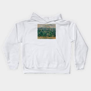 Landscape from Jas de Bouffan by Paul Cezanne Kids Hoodie